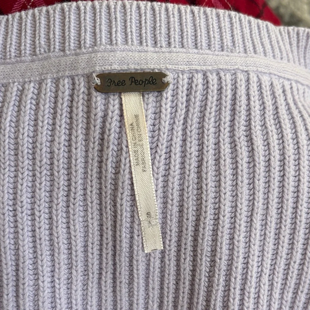 Free People Light Purple Ribbed Knit Top - Picture 2 of 2